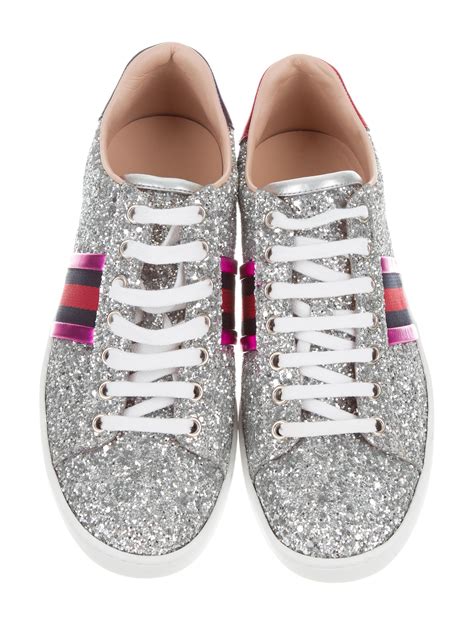 gucci spiked sneakers gliter|Gucci glitter web sneakers.